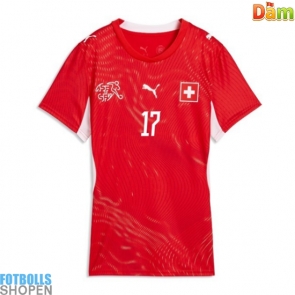Billiga Schweiz Ruben Vargas #17 Hemmatröja Dam VM 2026 Kortärmad